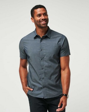 Travis Mathew Across The Pond Button-up Heather Black | ZWVNLQK-63