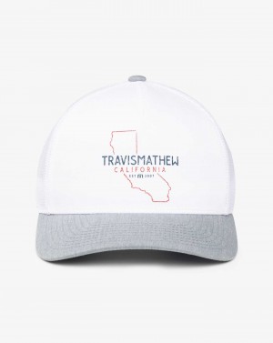 Travis Mathew Almost Weather Snapback Hat White | DLHTZBM-23