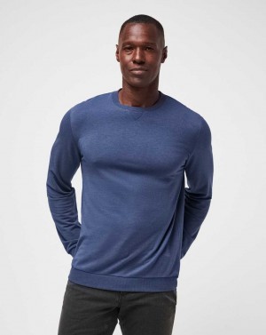 Travis Mathew Amenities Crew Heather Blue Nights | CRNZYDT-41