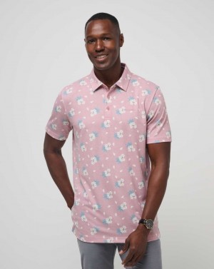 Travis Mathew Arbor Wave Polo Dusty Rose | DQESITC-35