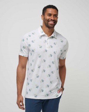 Travis Mathew Arbor Wave Polo White | JFUEKZN-35