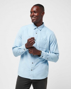 Travis Mathew Barrel Of Laughs Button-up Dream Blue | LNQDEVP-85