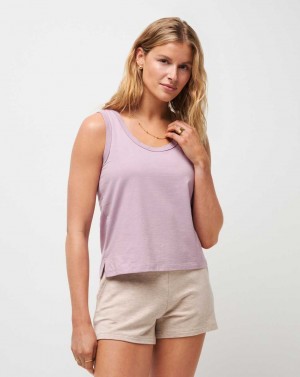 Travis Mathew Beach Bangles Tank Mauve Shadows | TVLUHFI-90