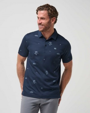 Travis Mathew Beach Creature Polo Total Eclipse | ANCKYSM-81