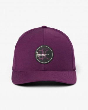 Travis Mathew Burnley Always The Optimist Snapback Hat Claret | QGIDSNE-50