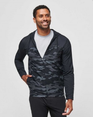 Travis Mathew Camo Tech Hoodie Black | AKUOXSB-94