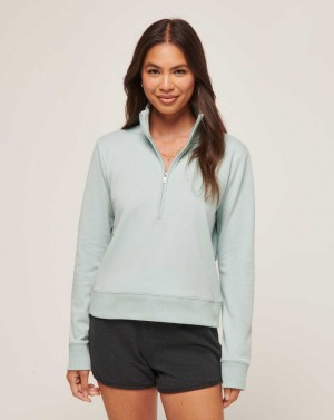 Travis Mathew Cloud Fleece Half Zip Ether | GFUOWLS-04