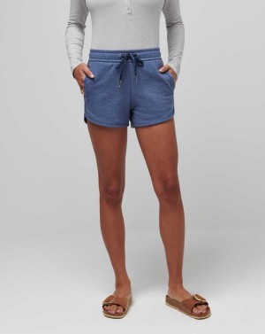 Travis Mathew Cloud Fleece Short 2.0 Heather Navy | PQGFNYT-50