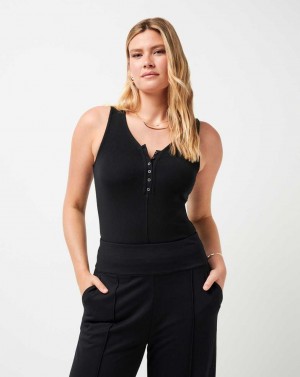 Travis Mathew Cloud Rib Sunshine Tank Black | HDJNMIS-76