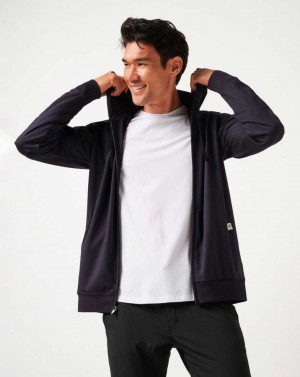 Travis Mathew Cloud Track Jacket Black | PVLNQOF-62