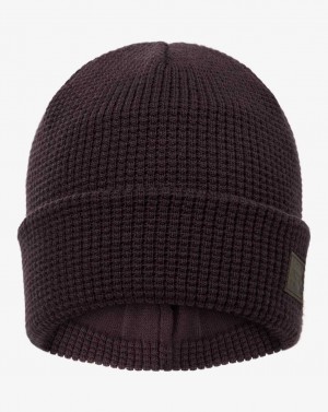 Travis Mathew Cloud Waffle Beanie Plum | JDNKGAF-98