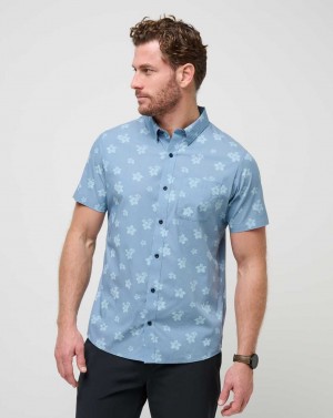 Travis Mathew Dine & Drive Button-up Heather Quiet Harbor | RAVTCPX-59