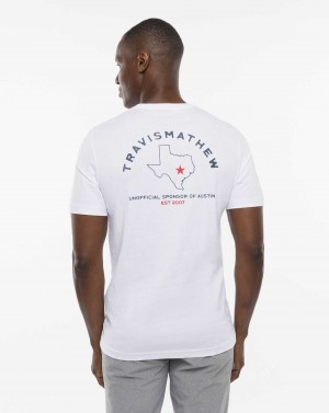 Travis Mathew Enchanted Rock Tee White | HTBQWUN-03