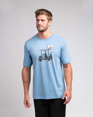 Travis Mathew Eureka Tee Heather Blue | HQKIPWA-57