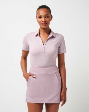 Travis Mathew Featherweight Active Polo Heather Mauve Shadows | JKWMTAE-20