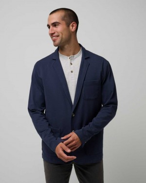 Travis Mathew Foggy Vista Cardigan Jacket Total Eclipse | HIGKMNO-21