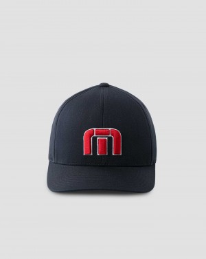 Travis Mathew For The Revolution Snapback Hat Blue Nights | VISRJXF-89