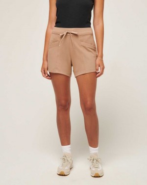 Travis Mathew Friday Ponte Pocket Short Natural | FROXBLD-16