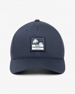 Travis Mathew Grand Illusion Snapback Hat Dark Blue | JRTCIOG-85