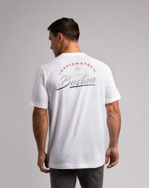 Travis Mathew Harvard Square Tee White | JUKMIOH-60