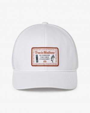 Travis Mathew Haupia Pie Snapback Hat White | JVEPFQB-14