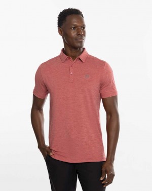 Travis Mathew Heating Up Golf Polo Heather Scooter | GPBQFVK-51