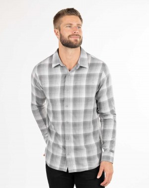 Travis Mathew Inland Button-up Heather Sleet | SFPNXLM-48