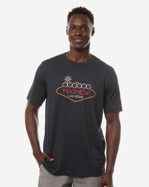 Travis Mathew La To Vegas 2.0 Tee Mood Indigo | QREDTXB-64