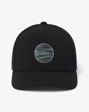 Travis Mathew Long Journey Snapback Hat Black | UJSDOQV-85