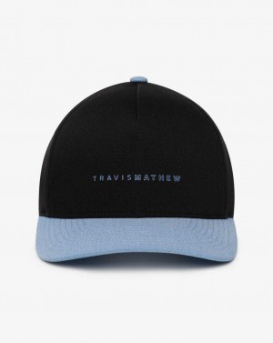 Travis Mathew Main Port Snapback Hat Black | EACQGWN-30