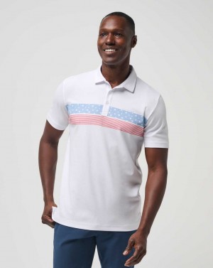 Travis Mathew Merica Polo White | IGTJWDE-75