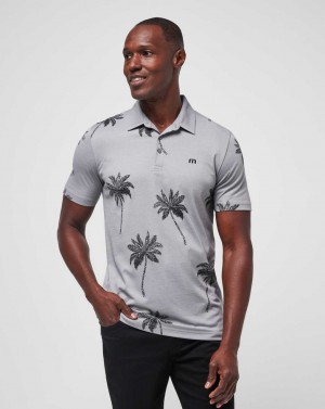 Travis Mathew Mesic Polo Heather Grey | YIQFGTL-31