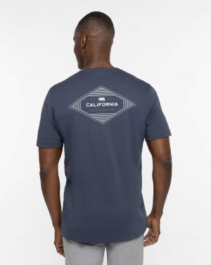 Travis Mathew North Beach Tee Blue Nights | UNFQWJR-61