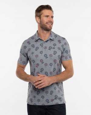 Travis Mathew Preboarding Polo Heather Medium Grey | JSWXQHF-51