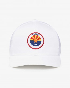 Travis Mathew Prickly Pear Snapback Hat White | ZAEVLHU-70