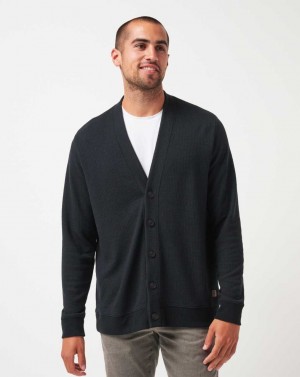 Travis Mathew Pristine Shore Cardigan Black | JHSBPEV-13