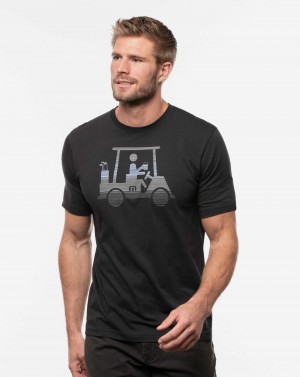 Travis Mathew Race You Tee Black | WUQVETY-37