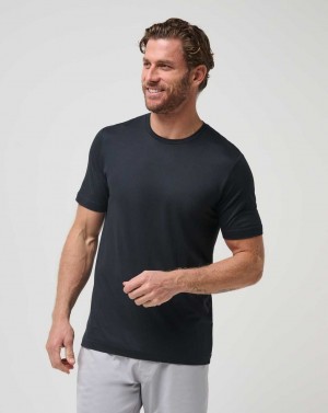 Travis Mathew Risk Taker Active Tee Black | KXFDSJY-80