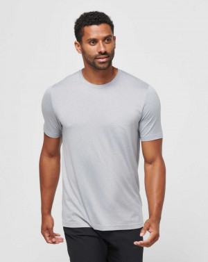 Travis Mathew Risk Taker Active Tee Heather Light Grey | VTHPNOX-97