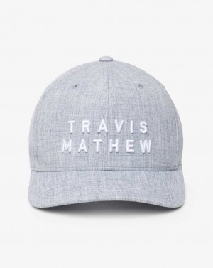 Travis Mathew Rockdale Snapback Hat Heather Light Blue | VXHKLPC-21