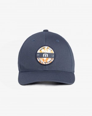 Travis Mathew Saturday Finest Snapback Hat Navy | ZNYHREO-32