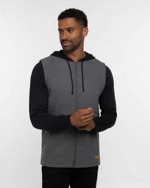 Travis Mathew Scavenger Full Zip Hoodie Heather Dark Grey | NVAGMYK-78