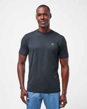 Travis Mathew Scenic Vista Active Tee Black | YCRWXTA-98