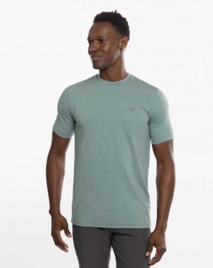 Travis Mathew Scenic Vista Active Tee Heather Silver Pine | UNBFDCY-02