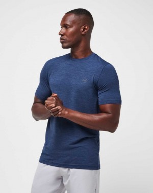 Travis Mathew Scenic Vista Active Tee Heather Navy | EAJPRHS-62