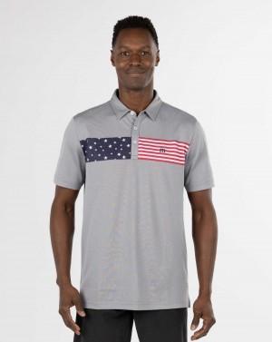 Travis Mathew Sea To Sea Polo Heather Medium Grey | SGMFNQR-30