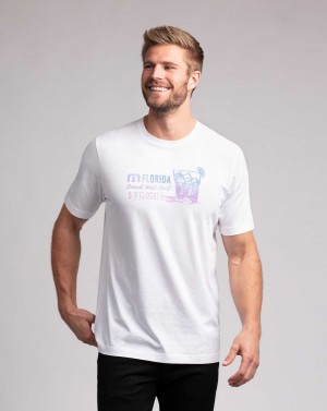 Travis Mathew Spring Break Tee White | LKFTPZE-34