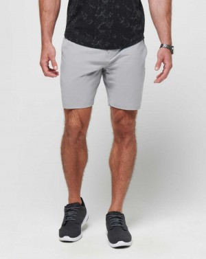 Travis Mathew Tech Chino Short 8in Heather Sleet | YUKNFMT-48