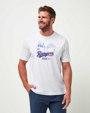 Travis Mathew Texas Rangers Strike One Tee White | RFAMTHU-19