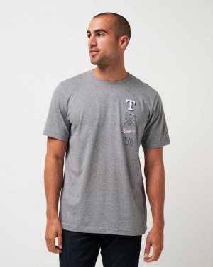 Travis Mathew Texas Rangers Sunset Slam Tee Heather Grey | KWPJSXD-82